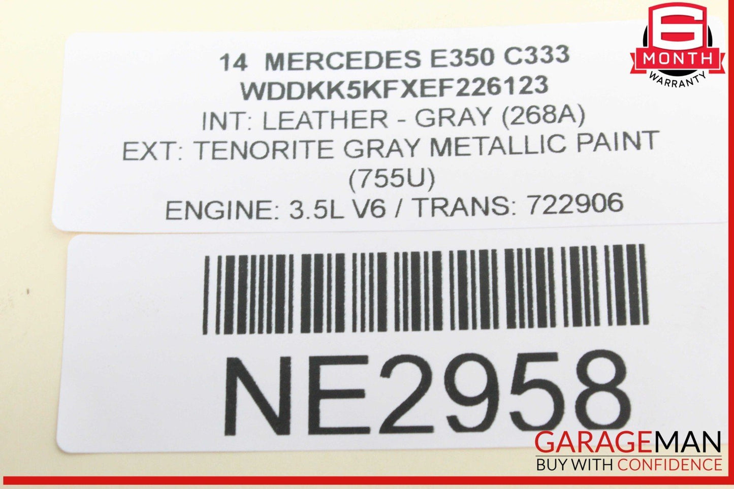 14-17 Mercedes W207 E350 Front Left Driver Side Exterior Door Handle Gray OEM