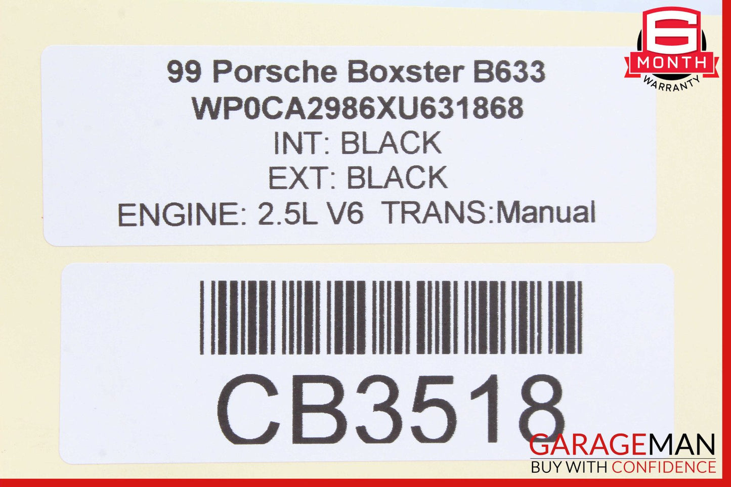 97-04 Porsche Boxster 986 Front Right Side Exterior Door Handle Assy Black OEM