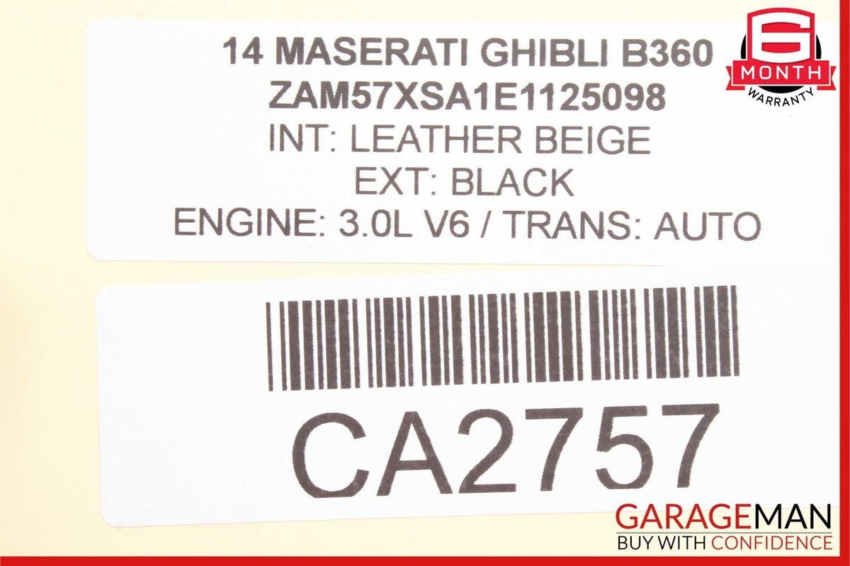 14-17 Maserati Ghibli Front Right Passenger Door Lock Latch Actuator Mechanism