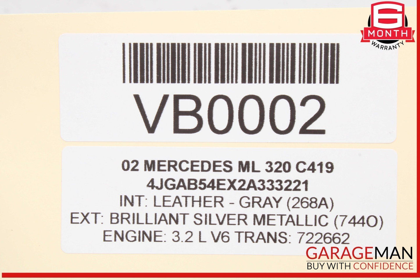 98-05 Mercedes W163 ML320 Engine Motor Camshaft w/ Gear Sprocket 1120520601 OEM