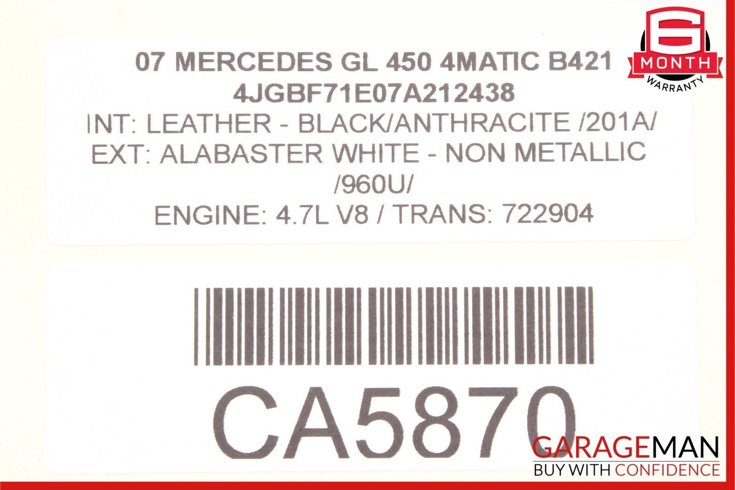 06-13 Mercedes W251 R350 R550 R63 AMG Front Left Side Upper Control Arm