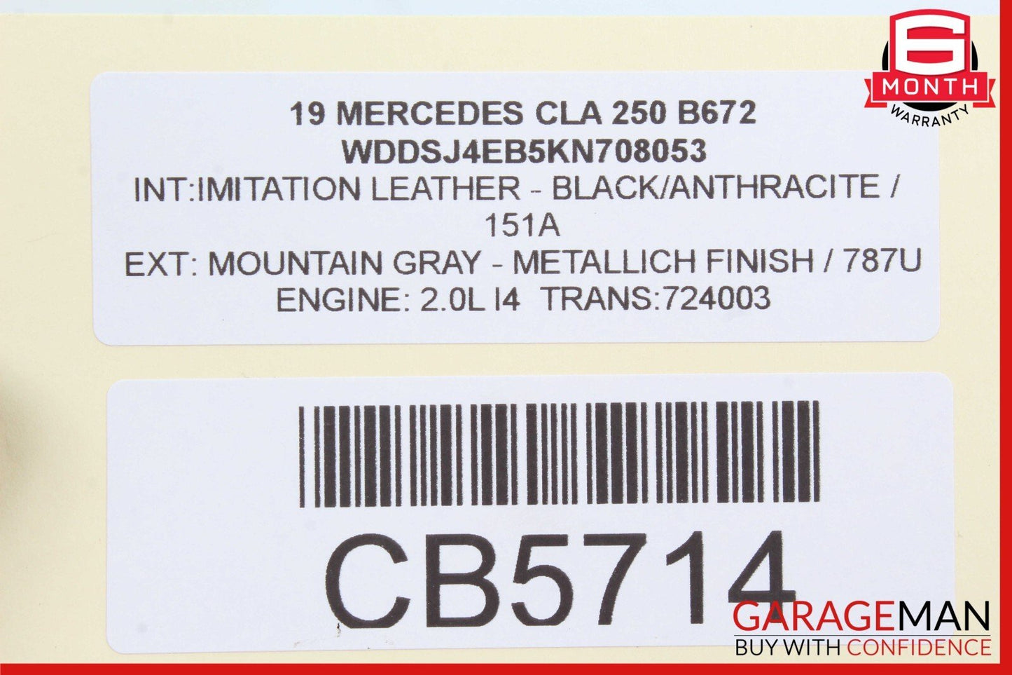 14-19 Mercedes W117 CLA250 Front Right Side Door Window Regulator Motor Unit OEM