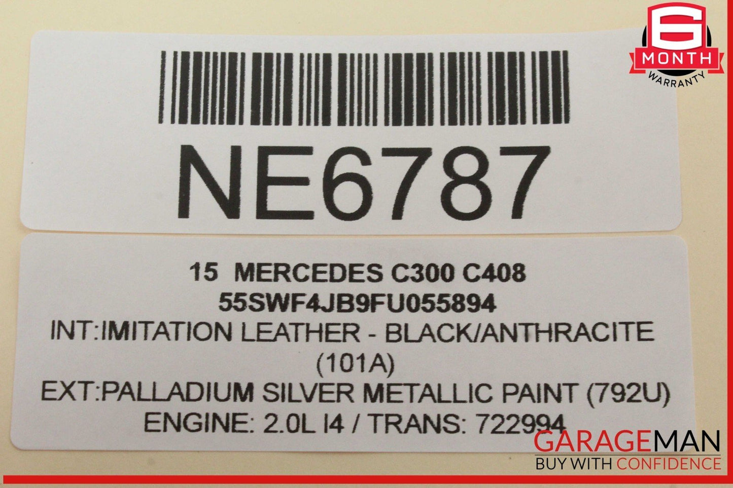15-20 Mercedes W205 C300 Front Left Driver Side Exterior Door Handle Silver OEM