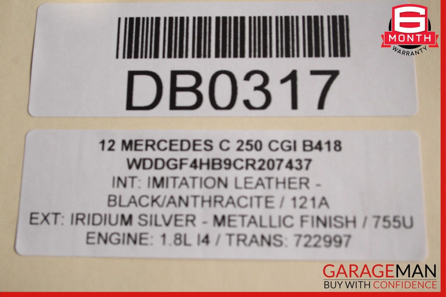 12-15 Mercedes W204 C250 SLK250 1.8L M271 Intercooler Charge Air Cooler Radiator