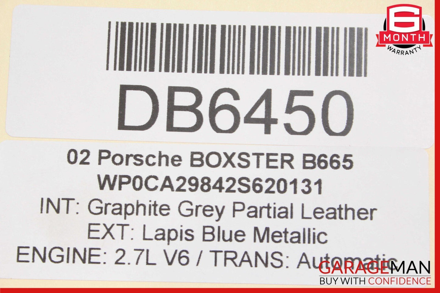 97-04 Porsche Boxster 986 Rear Engine Crossmember Cross Member Cradle Frame