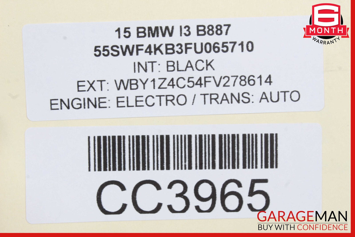 14-17 BMW i3 I01 Hybrid Engine High Voltage Battery 60Ah 728838 OEM