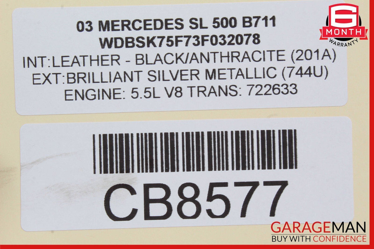 03-11 Mercedes R230 SL500 SL550 SL65 AMG Front Left Side Window Regulator Motor