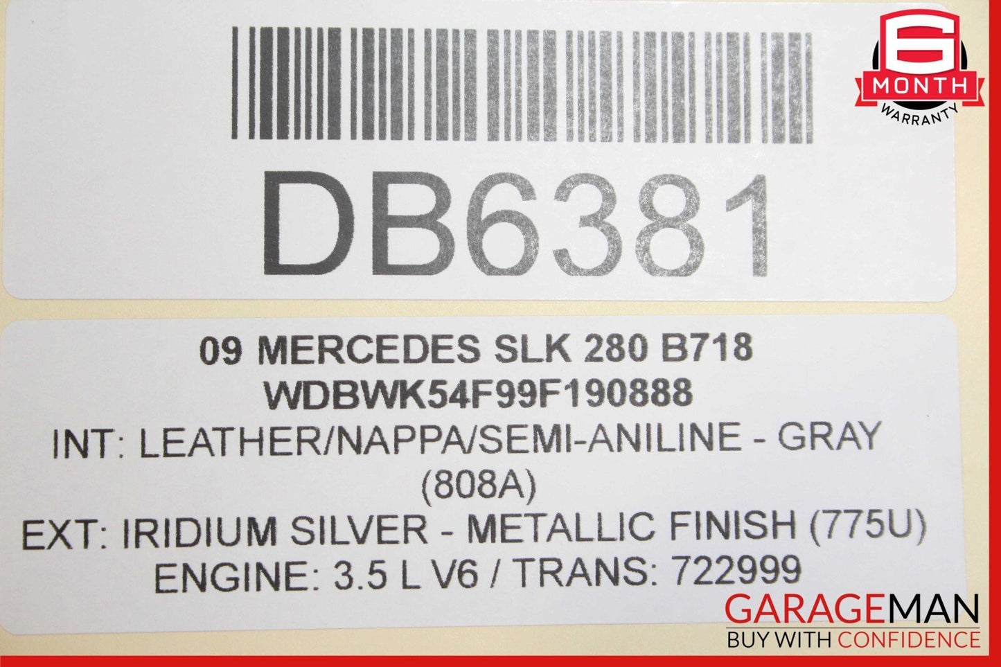 05-11 Mercedes R171 SLK300 SLK350 Interior Door Panel Front Right Passenger OEM