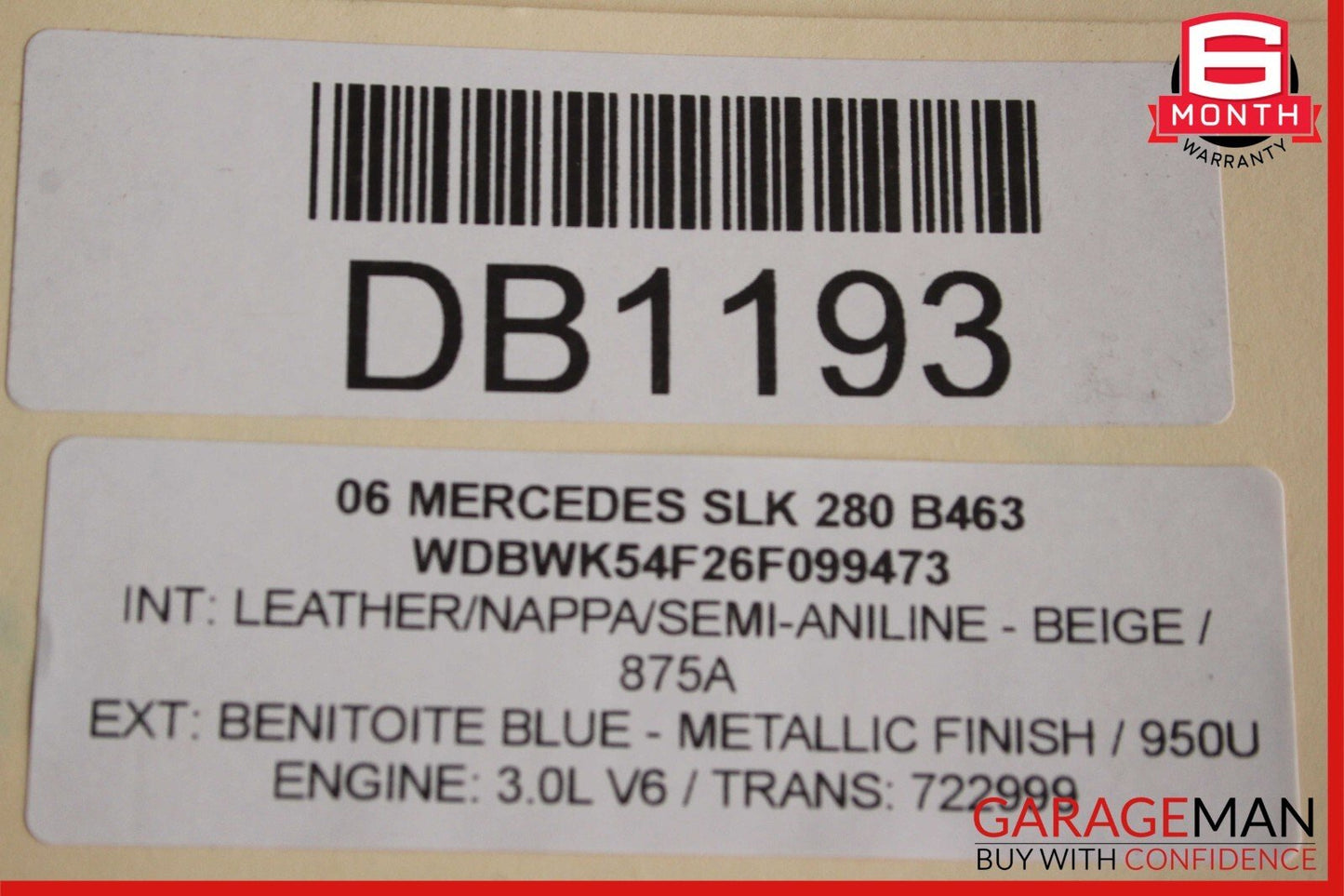 05-11 Mercedes R171 SLK280 SLK300 Rear Right Convertible Roof Hinge Bracket OEM