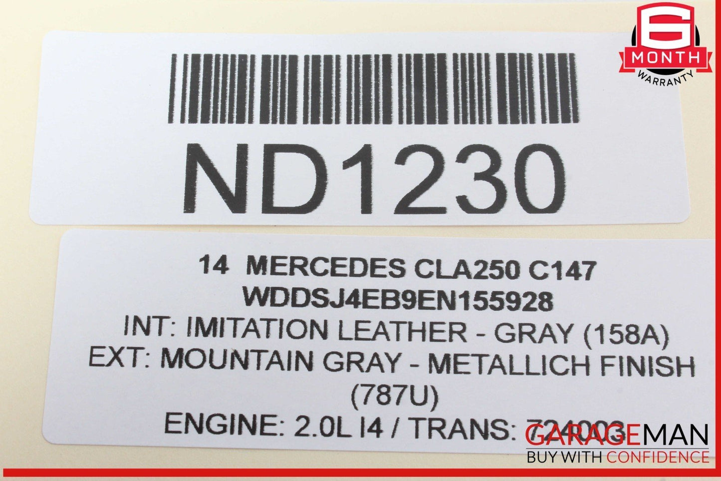 14-18 Mercedes W117 CLA250 Right Passenger Side Exterior Door Handle Assy OEM