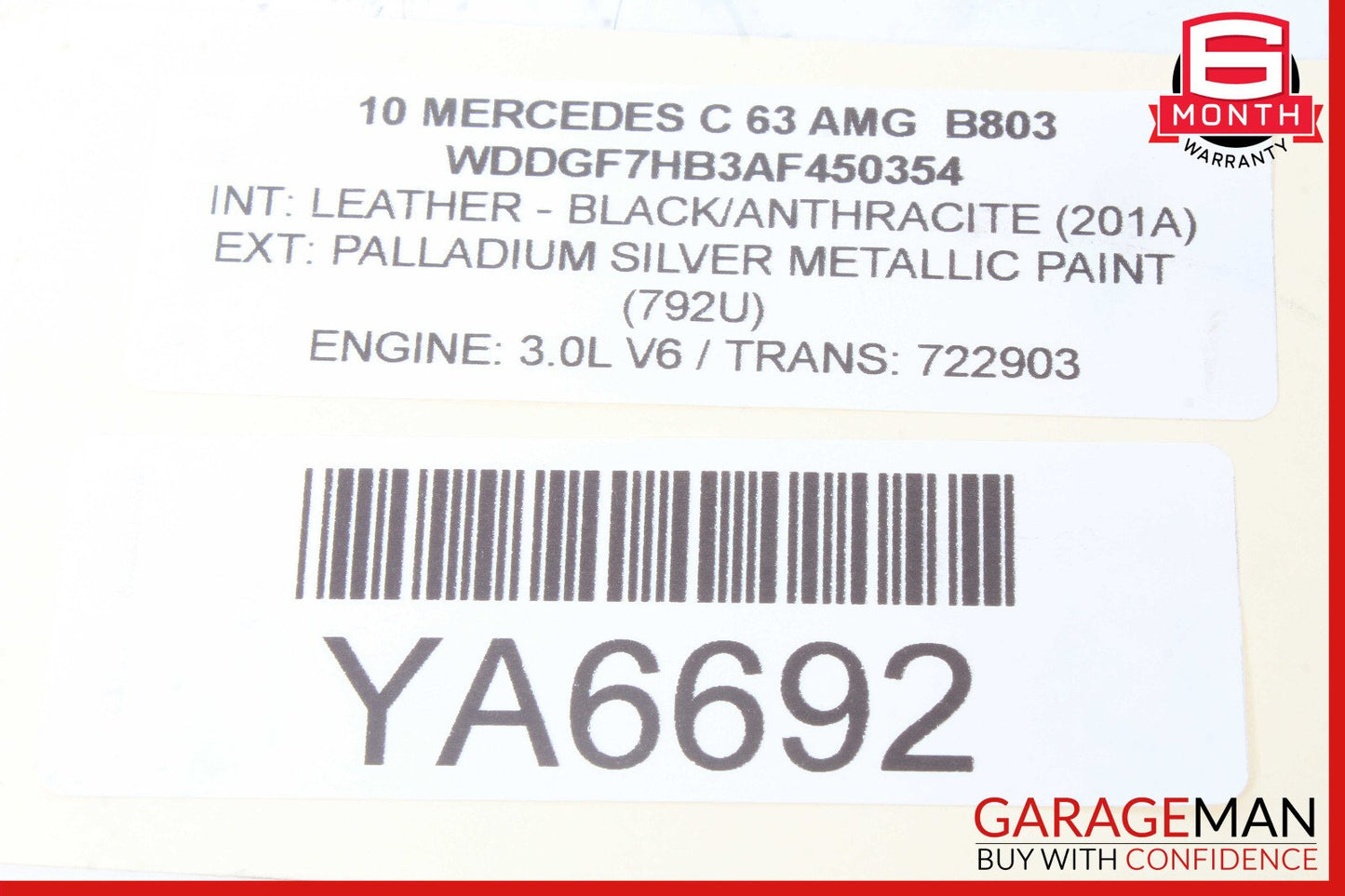 08-14 Mercedes W204 C63 Front Right Seatbelt Seat Belt Retractor OEM