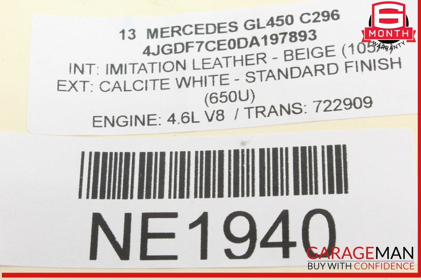 12-19 Mercedes X166 GL450 Front Right Passenger Side Lower Control Arm OEM