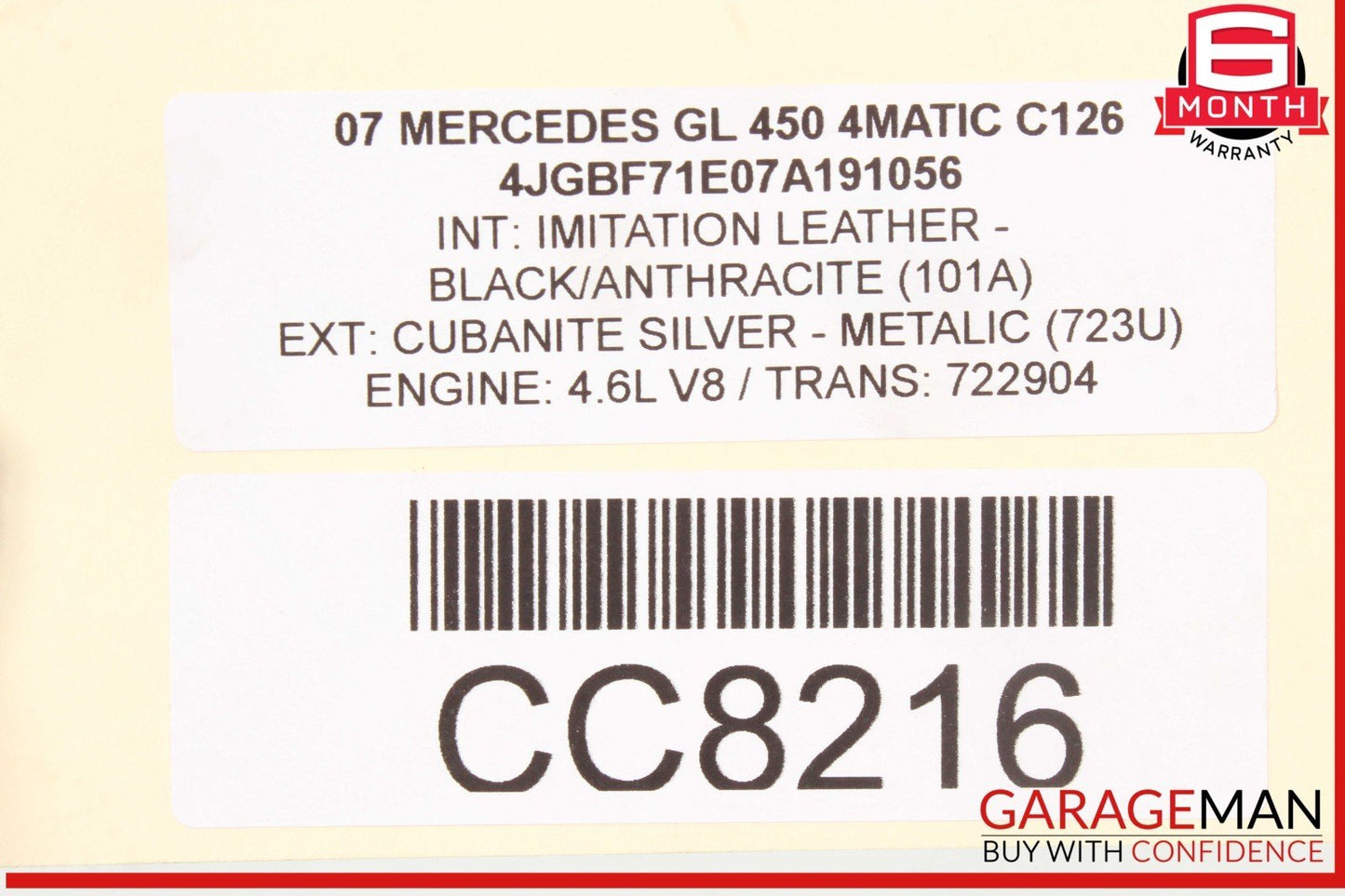 07-12 Mercedes X164 GL450 GL350 GL550 Front Lower Radiator Support Bracket OEM