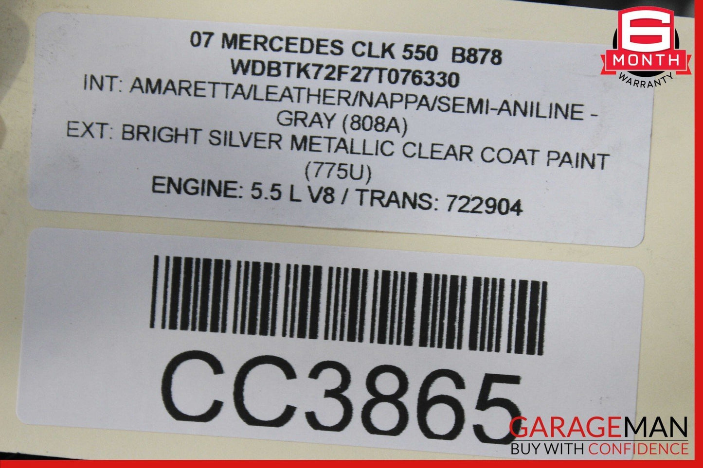 05-09 Mercedes W209 CLK550 CLK350 Power Steering Rack & Pinion Assembly RWD