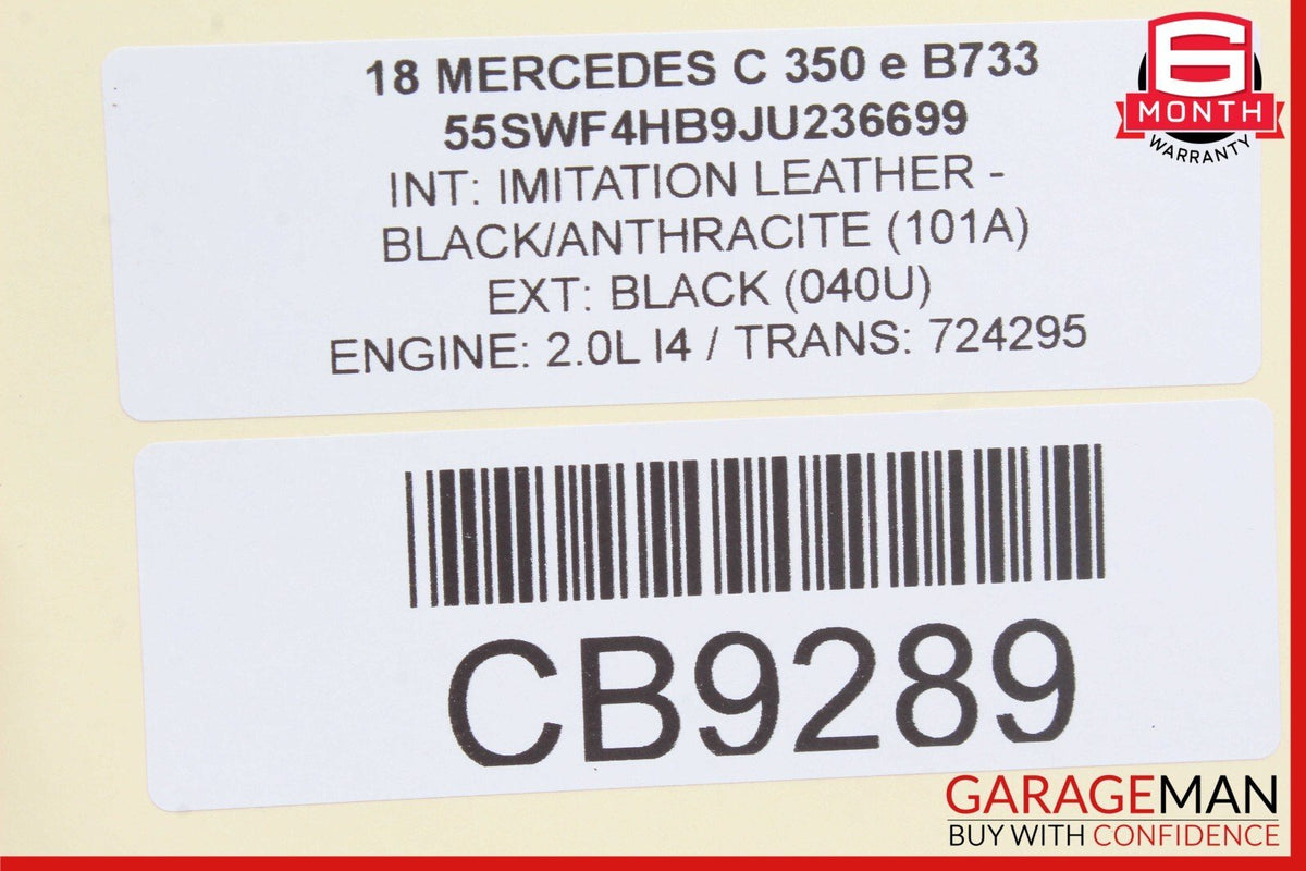 15-18 Mercedes W205 C350e C400 Rear Right Side Door Window Regulator Motor OEM