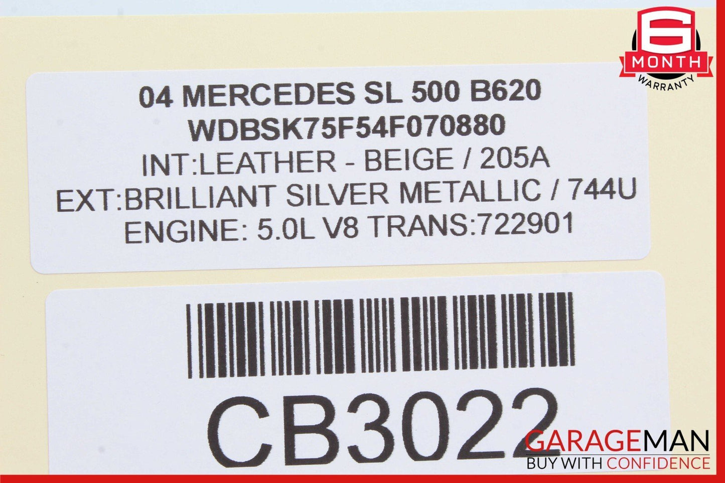 03-06 Mercedes R230 SL500 SL600 SL55 AMG Front Right Side Exterior Door Handle