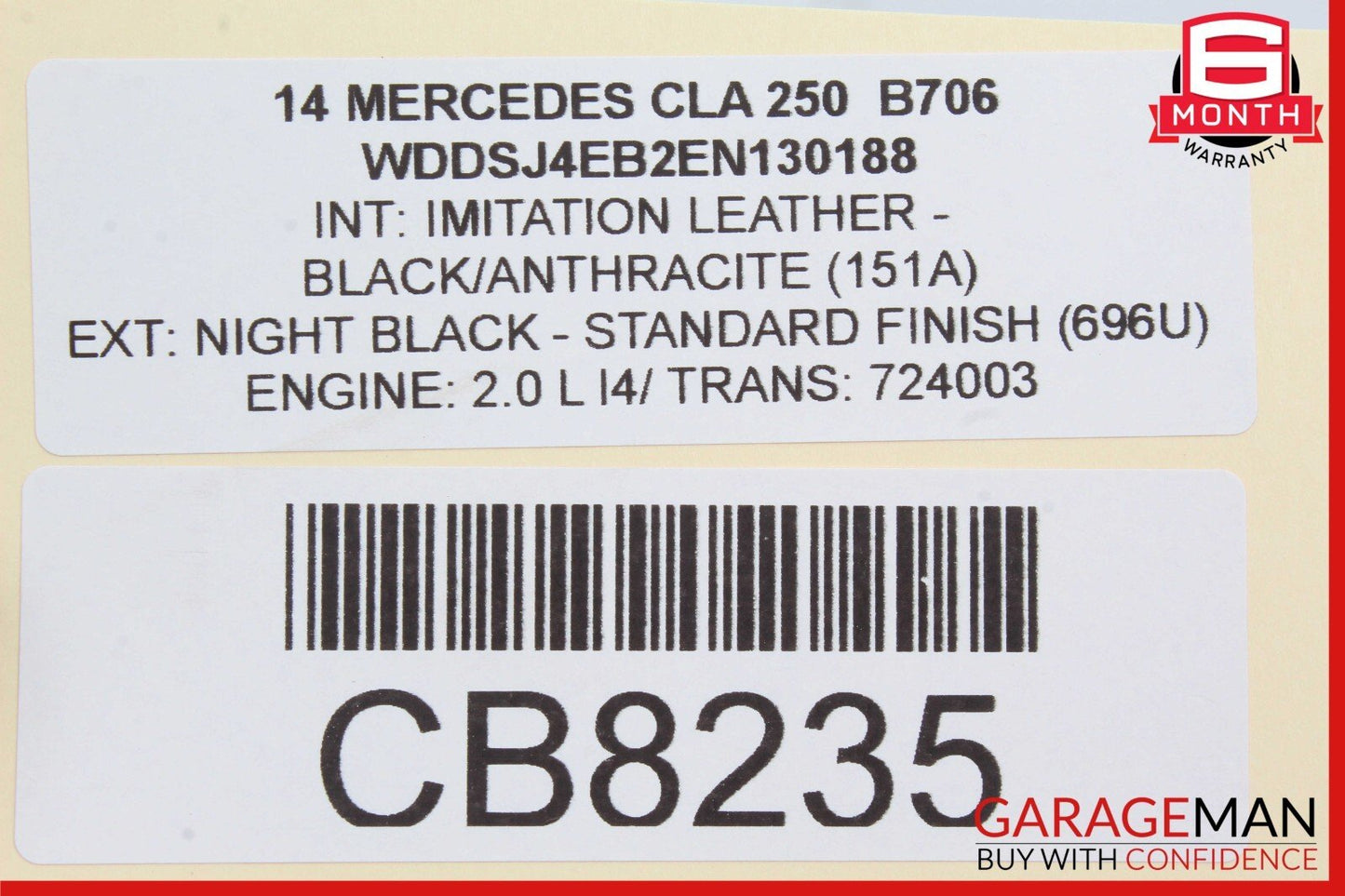 14-18 Mercedes W117 CLA250 CLA45 Front Right Door Window Regulator Motor Unit
