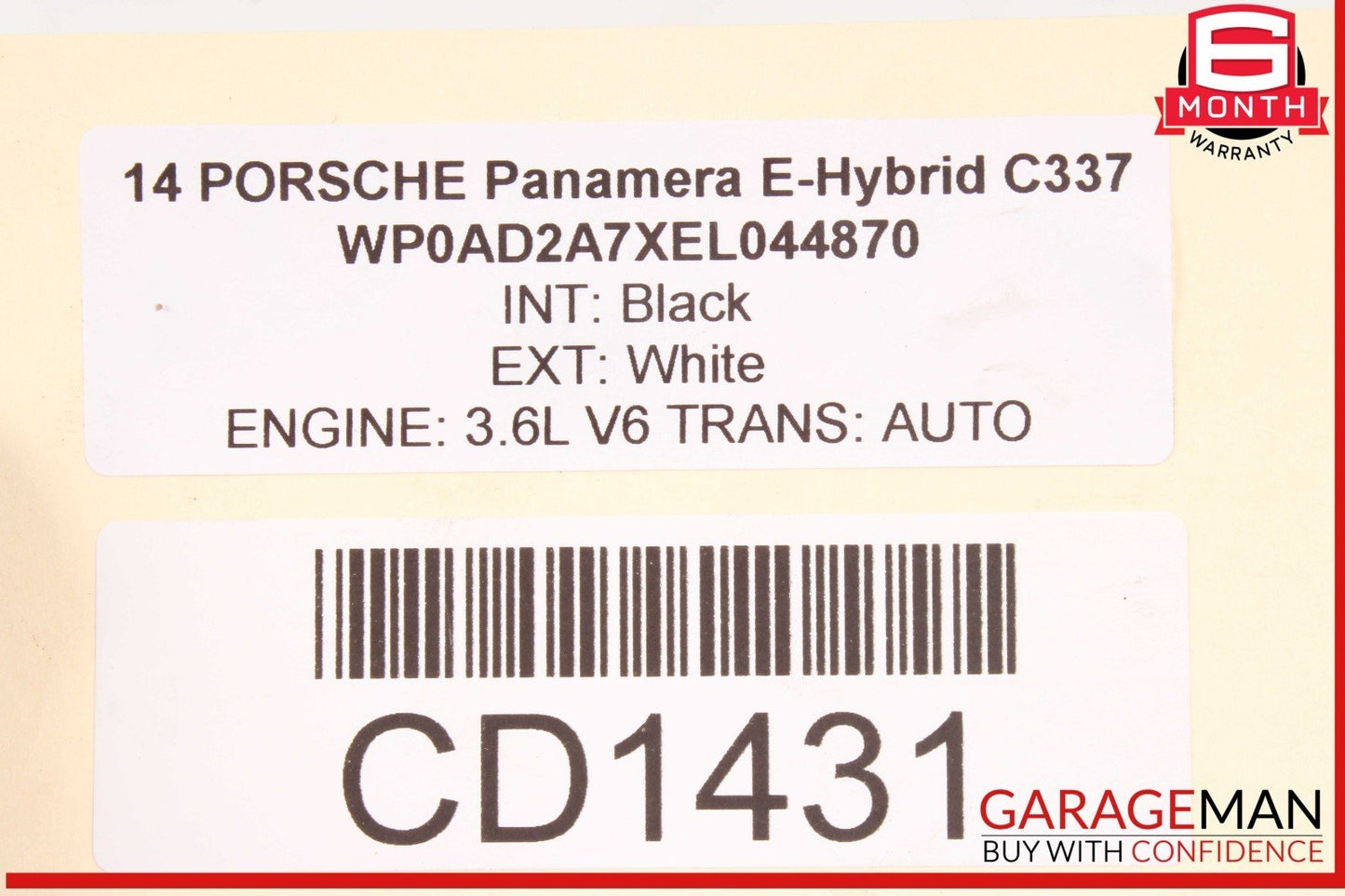 14-16 Porsche Panamera 970 E-Hybrid HV Battery Charging Cable Wire Harness OEM