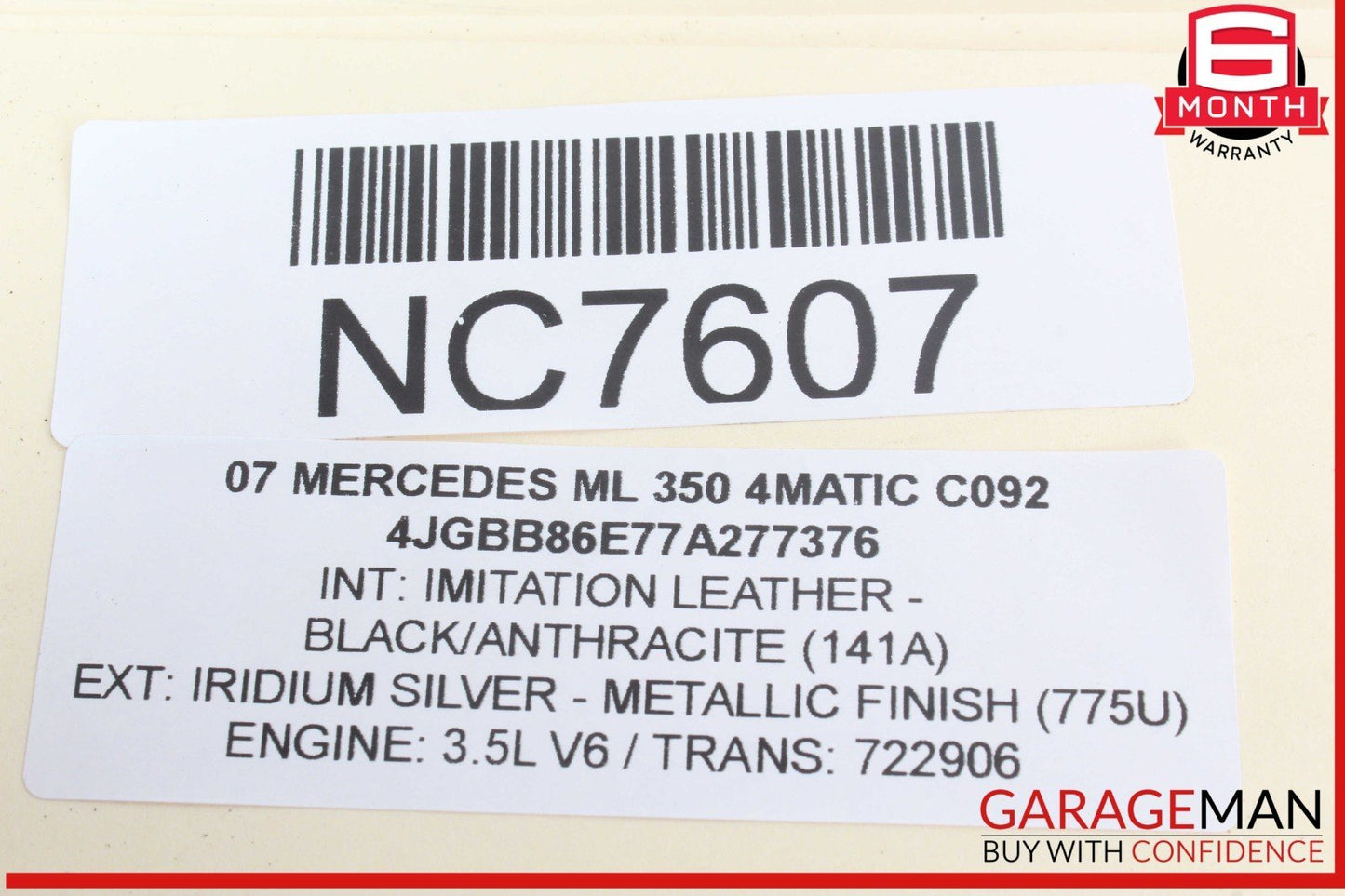 06-13 Mercedes W164 ML350 4MATIC Front Overhead Dome Light Lamp Gray OEM