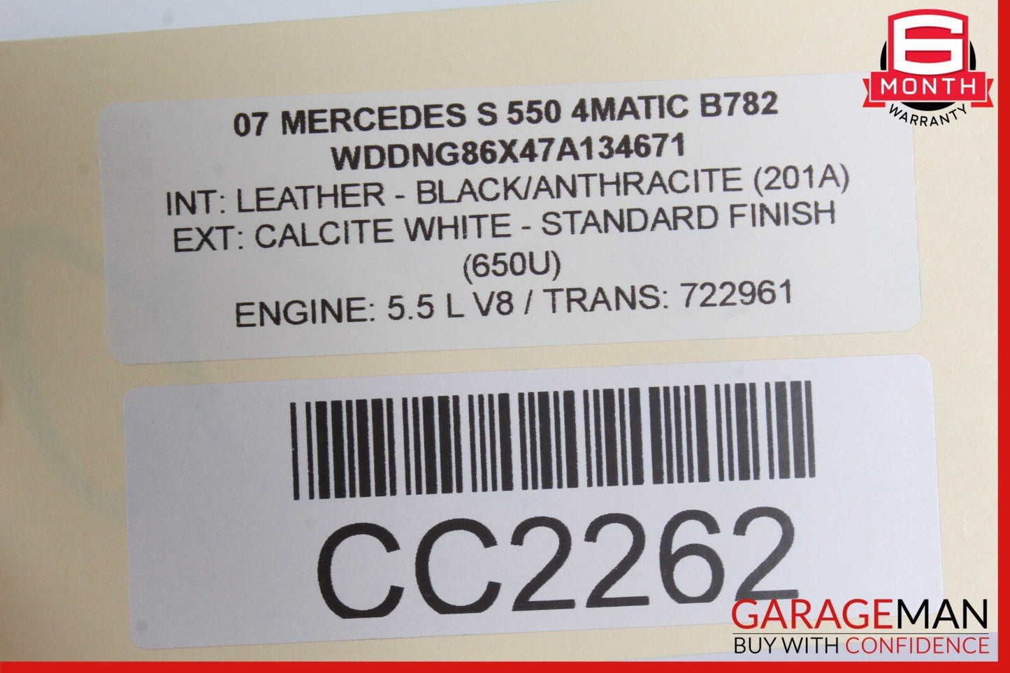 07-14 Mercedes W221 S400 S550 CL550 Front Bumper Reinforcement Impact Bar OEM