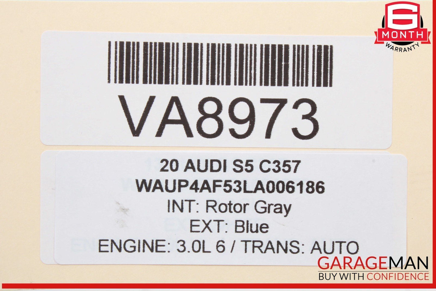18-24 Audi S5 A5 A4 S4 SQ5 Right Passenger Side Fuel Rail w/ Injectors OEM