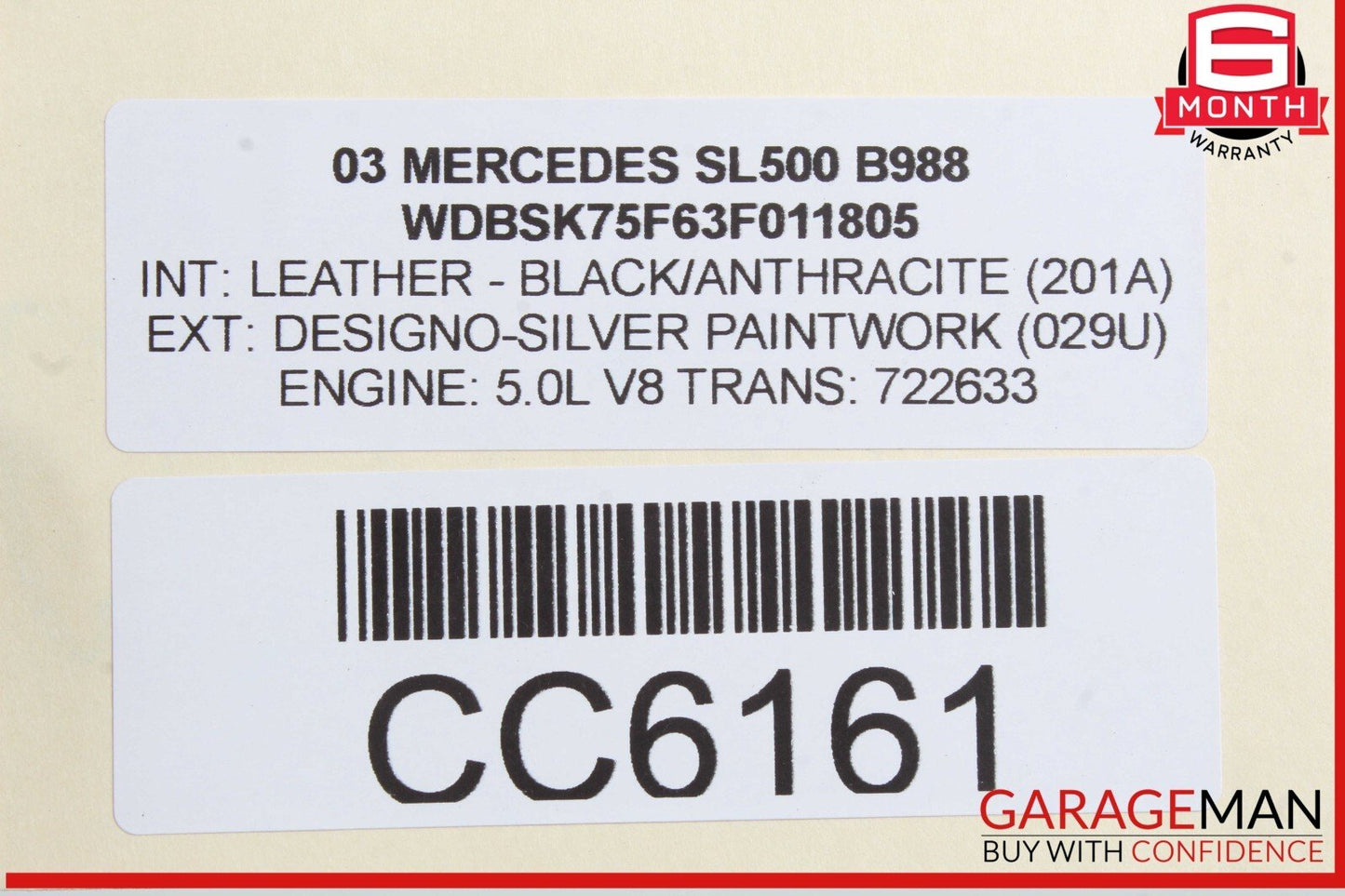 03-12 Mercedes R230 SL500 SL65 AMG Fuel Gas Tank Reservoir Assembly OEM