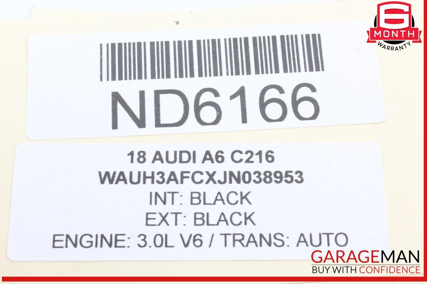 16-18 Audi A6 S6 Rear Bumper Wire Wiring Harness w/ Park Assist Aid Sensors OEM