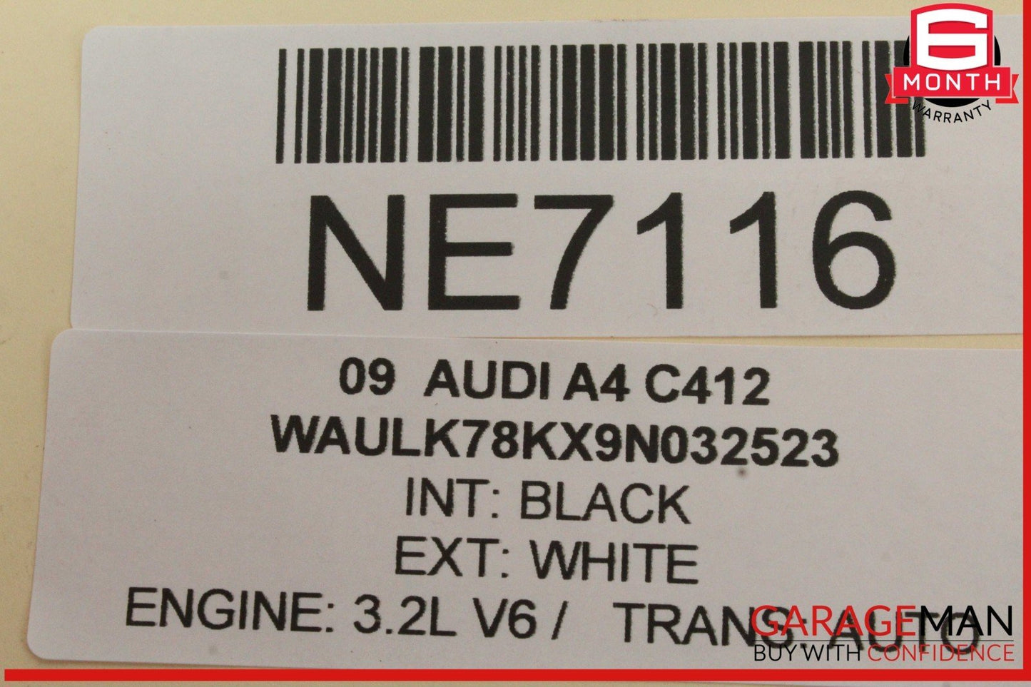 09-16 Audi A4 A5 Right Passenger Side Exterior Door Handle White 8T0837886A OEM