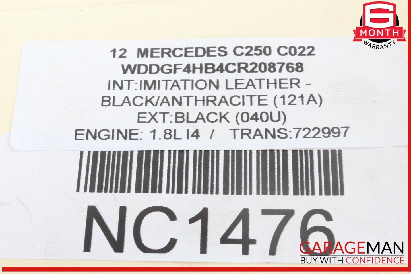 12-15 Mercedes W204 C250 SLK250 1.8L Engine Valve Cylinder Head Cover OEM