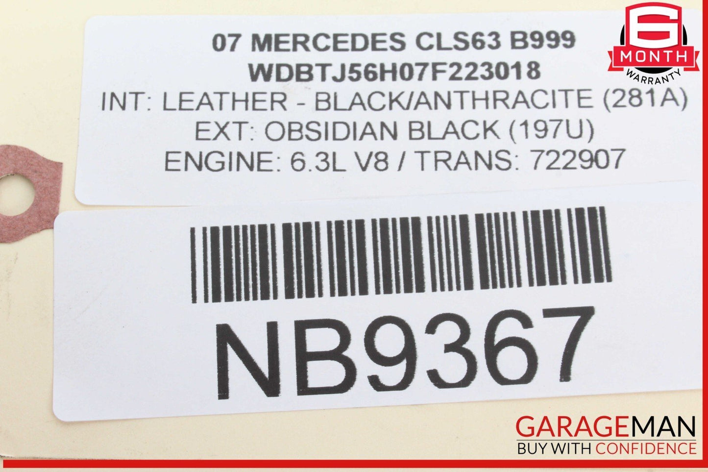 06-11 Mercedes W219 CLS63 AMG CLS500 Front Right Bumper Headlight Bracket OEM