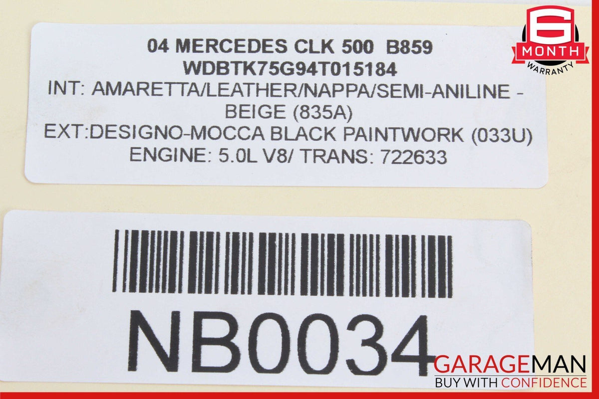 00-06 Mercedes W209 CLK500 CLS500 Engine Upper Oil Pan 1130141202 OEM
