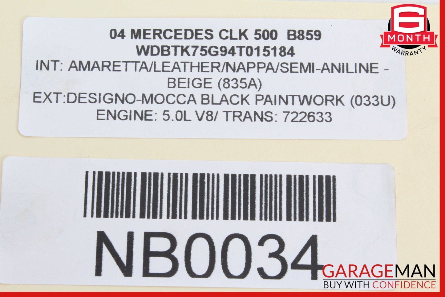 00-06 Mercedes W209 CLK500 CLS500 Engine Upper Oil Pan 1130141202 OEM