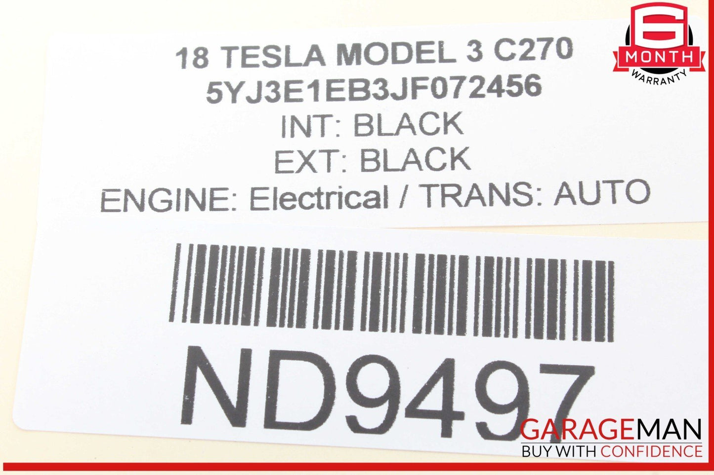 17-23 Tesla Model 3 Right Passenger Side Exterior Door Handle 108183200G OEM