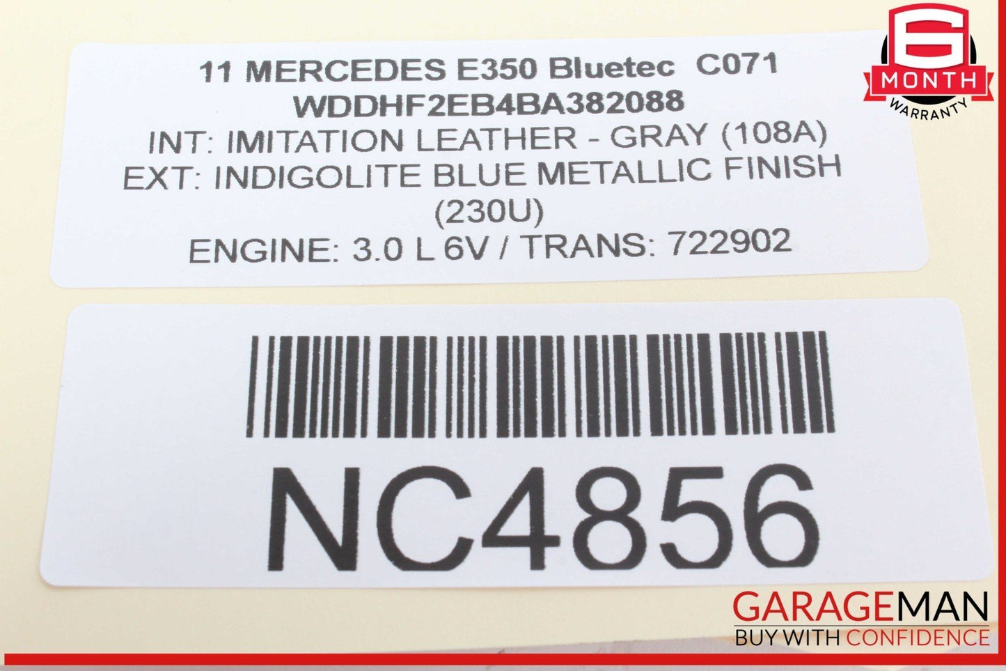 08-17 Mercedes W212 E350 Bluetec Trunk Lid Latch Lock Actuator 2047500261 OEM