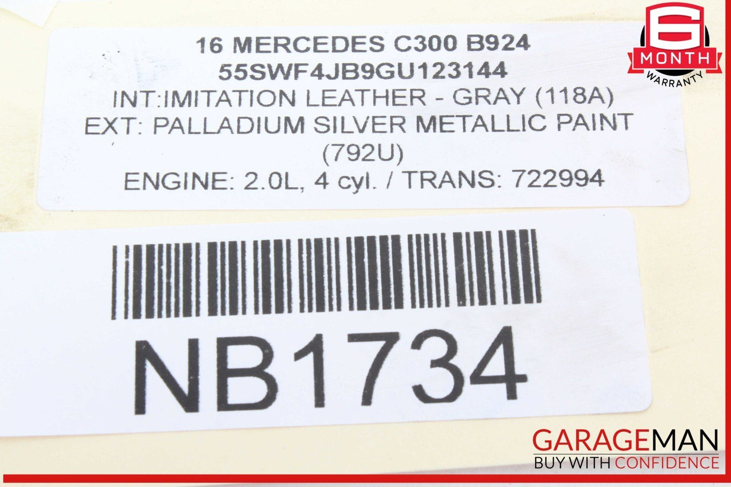 15-20 Mercedes W205 C300 C400 Rear Right or Left Lower Rearward Control Arm OEM