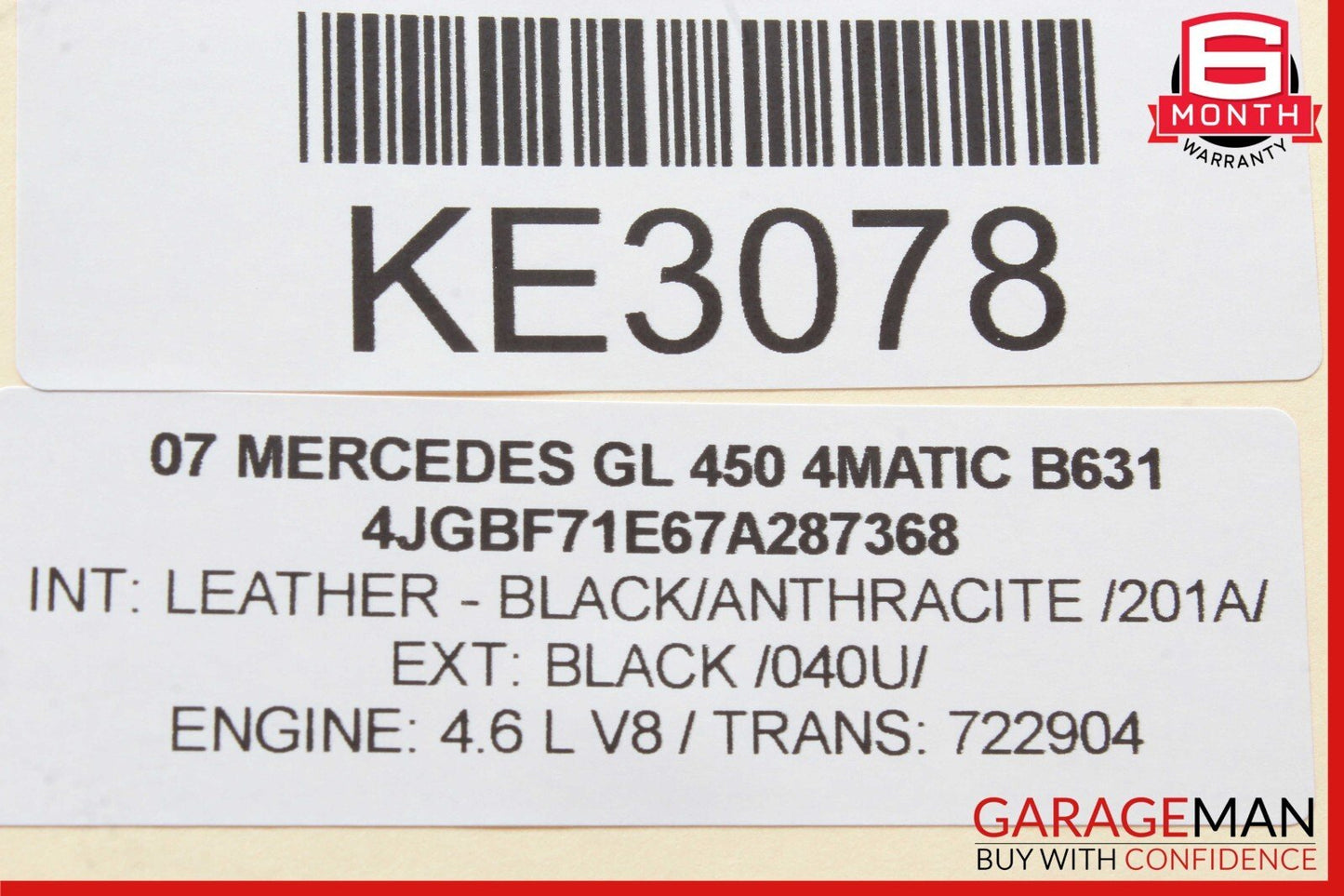 06-13 Mercedes X164 GL450 ML350 Rear Trunk Tailgate Release Open Handle OEM