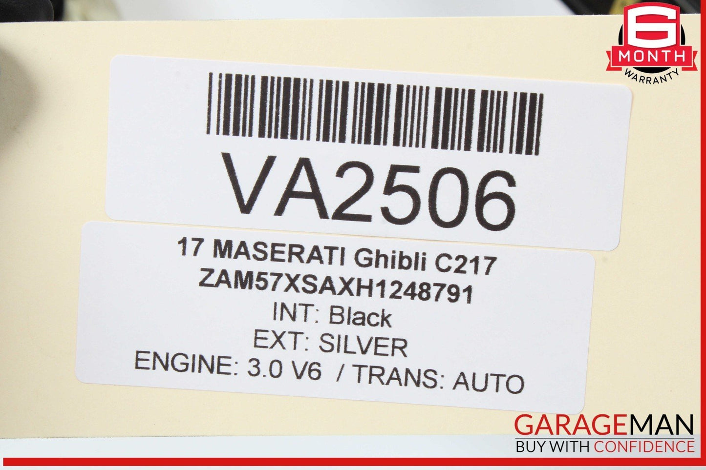 14-22 Maserati Ghibli Rear Left Driver Side Window Regulator Motor 670030023 OEM