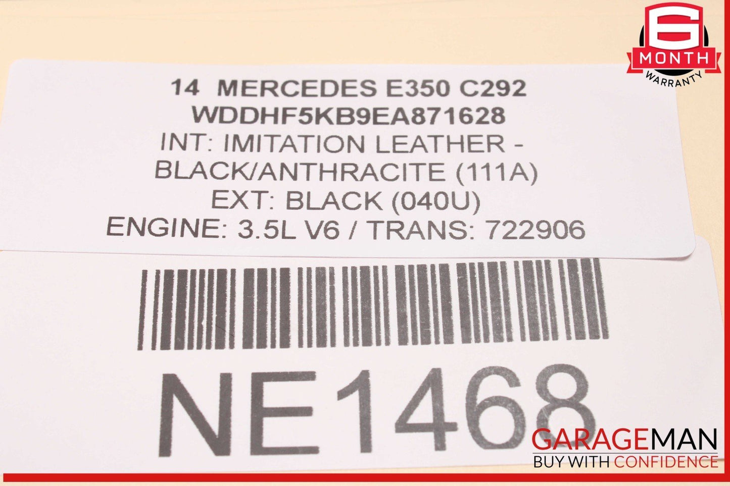 10-16 Mercedes W212 E350 E400 Sedan Rear Trunk Lid Deck Shell Panel OEM