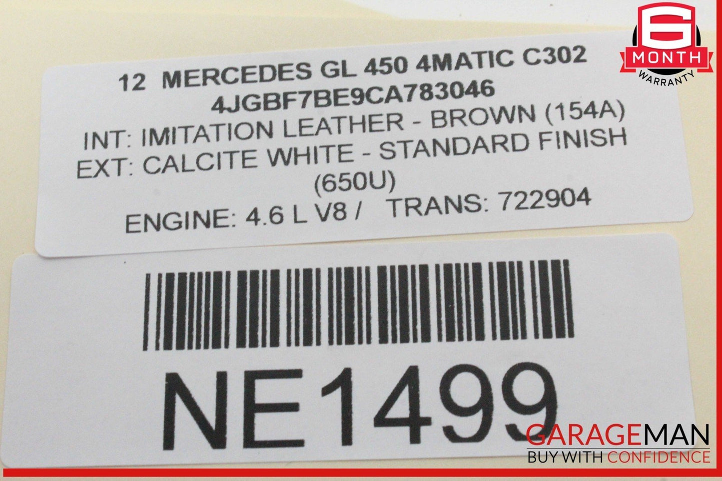 06-13 Mercedes X164 GL450 4MATIC Panoramic Sunroof Sun Roof Motor 1648201442 OEM