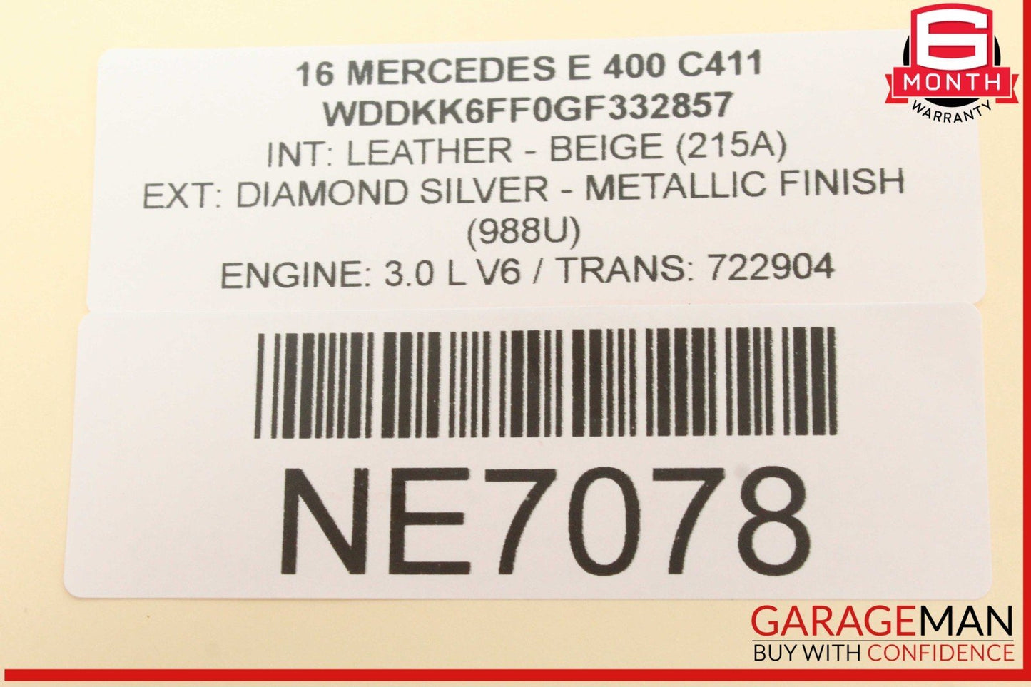 11-17 Mercedes W207 E400 E550 Right Side Main Lift Cylinder 2078050107 OEM