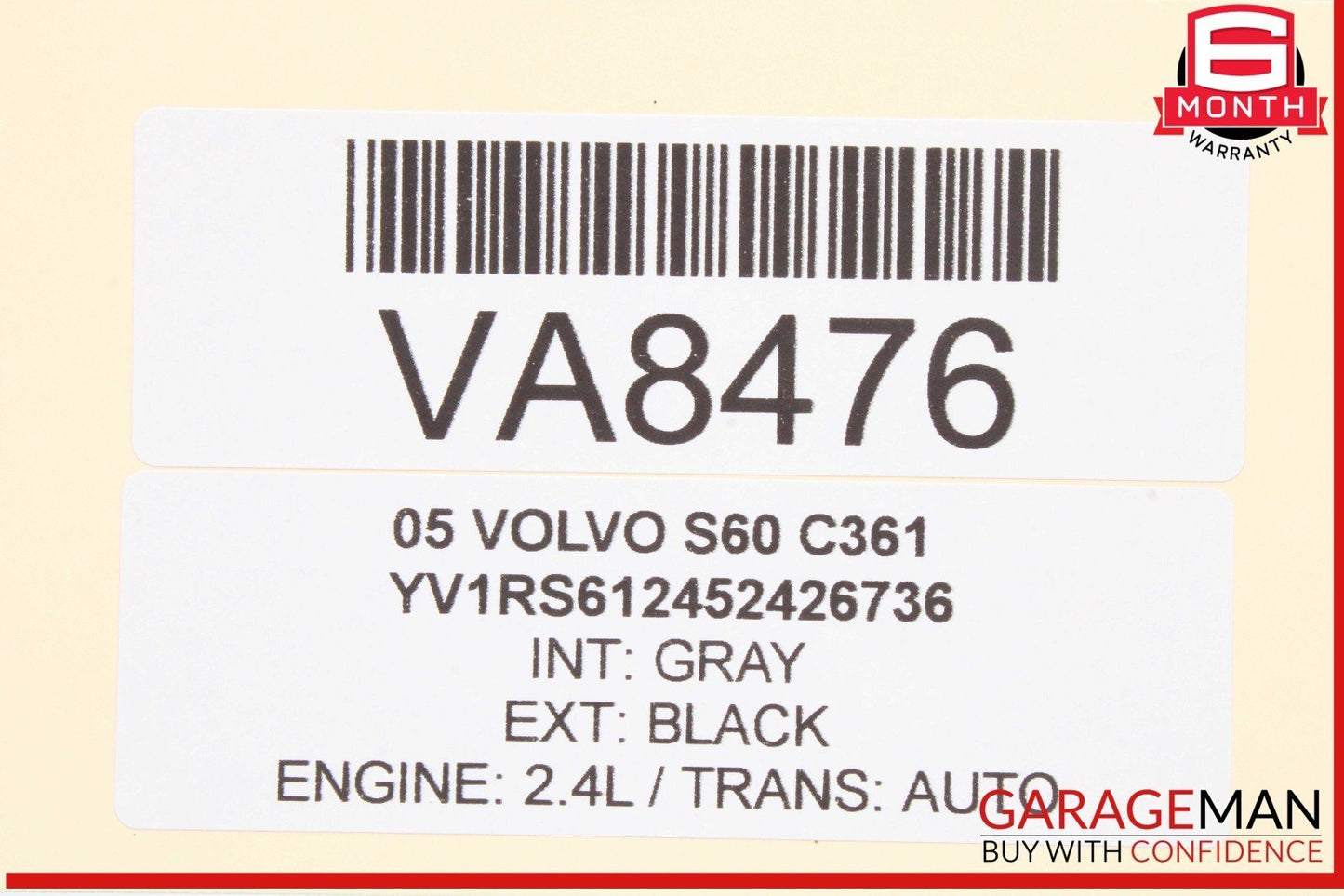 01-09 Volvo S60 Steering Column Control Switch Assembly OEM