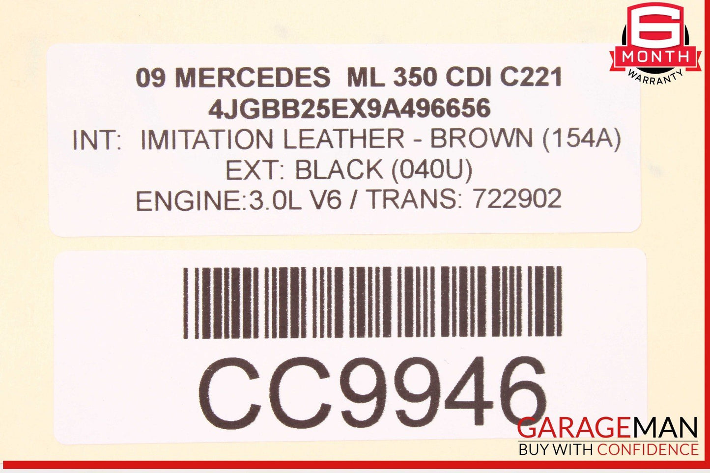 06-13 Mercedes W164 ML320 Front Differential Axle Carrier Diff OEM