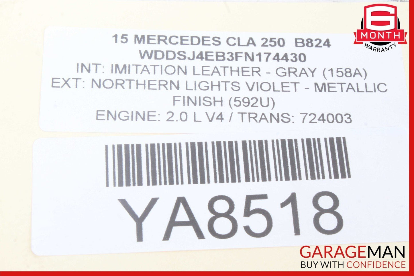 14-19 Mercedes W117 CLA250 CLA200 Left Driver Side Rear View Door Mirror OEM