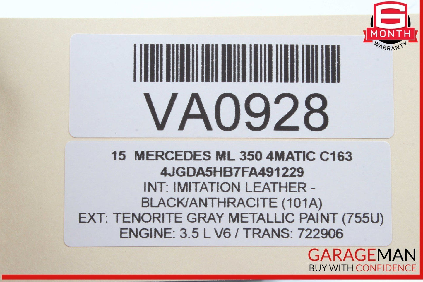 12-16 Mercedes W166 ML350 4MATIC Right Side Exterior Door Handle 2047601634 OEM
