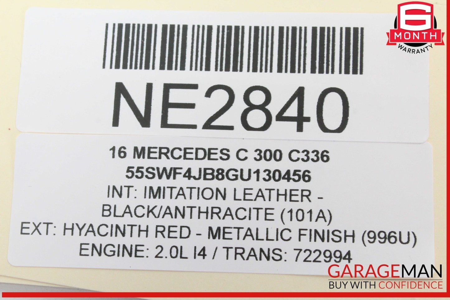 15-20 Mercedes W205 C300 GLC300 Rear Left Side Door Window Regulator Motor OEM