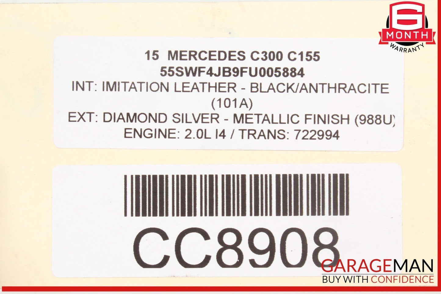 15-17 Mercedes W205 C300 2.0L RWD Rear Differential Diff Axle Carrier OEM