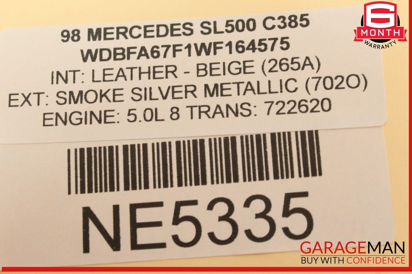 97-02 Mercedes R129 SL500 CD Changer 6 Disk Player 0028205989 OEM
