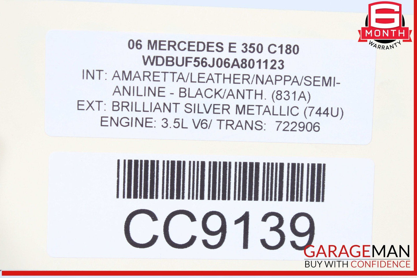 03-09 Mercedes W211 E350 Left Driver Side Fender Assembly OEM