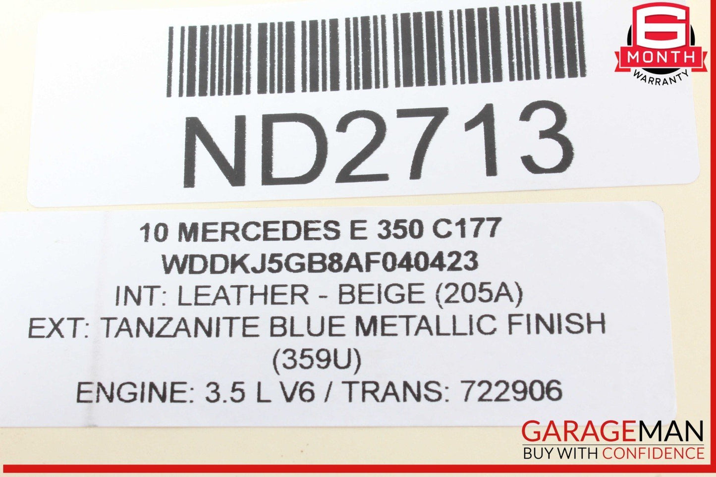 10-13 Mercedes W212 E350 Front or Rear Right Passenger Side Exterior Door Handle