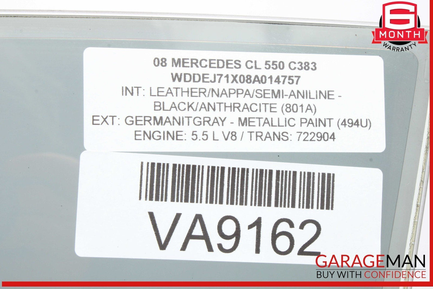 07-14 Mercedes W216 CL550 CL63 AMG Front Left Driver Side Door Window Glass OEM